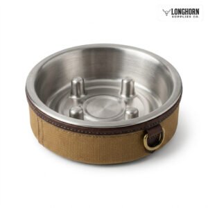 Slow-Feeder Stainless Bowl 4"